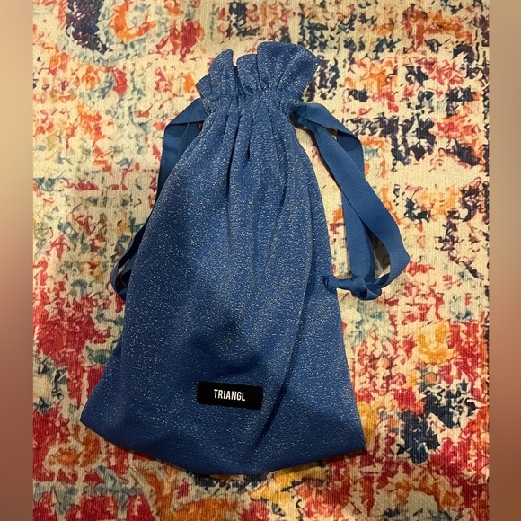 Triangle one shoulder bikini blue - Picture 2 of 4